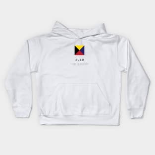 Zulu: ICS Flag Semaphore Kids Hoodie